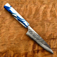 Custom Yu Kurosaki Fujin Hammered Petty 120mm - Chef Knife : acrylic handle