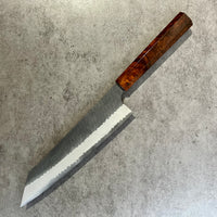 Custom Nigara Hamono SG2 Kurouchi Tsuchime Kiritsuke 240 mm - Ironwood burl