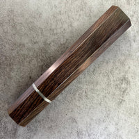 Custom Japanese Knife handle (wa handle) for 240mm - African Blackwood and Vintage Poker Chip