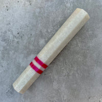 Custom Japanese Knife handle (wa handle) for 165-210mm : White pearl and pink double stripe
