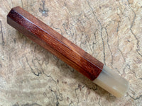Custom Japanese Knife handle (wa handle) - Siamese Rosewood and marble horn