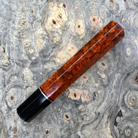 Custom Japanese Knife handle (wa handle) - Amboyna Burl and Buffalo horn
