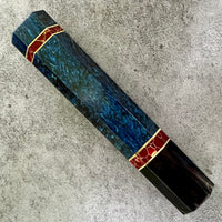 Custom Japanese Knife handle (wa handle) for 240mm - dyed mango with double stone