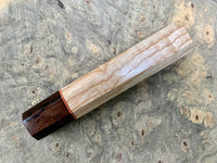 Custom Japanese Knife handle (wa handle) for 240mm - Ash and ziricote