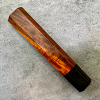 Custom Japanese Knife handle (wa handle) for 240mm - Siamese Rosewood and horn