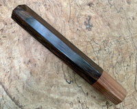 Custom Japanese Knife handle (wa handle) - Ziricote and curly redwood