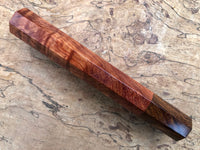 Custom Japanese Knife handle (wa handle) for 165-210mm - Figured Siamese Rosewood with Ironwood