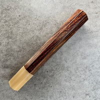 Custom Japanese Knife handle (wa handle) for 240mm : Cocobolo and blonde horn