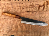 Custom Tsunehisa AS KU Hammered Gyuto 210mm - Yucatán Rosewood