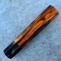 Custom Japanese Knife handle (wa handle) for 165-210mm: Sonoran desert ironwood and horn