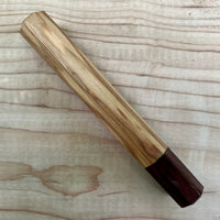Custom Japanese Knife handle (wa handle) for 240mm - Olive wood and Honduran rosewood