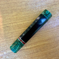 Custom Japanese Knife handle (wa handle) - Ebony and mango burl