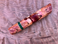 Custom Japanese Knife Handle - Dyed maple burl hybrid
