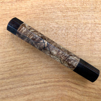 Custom Japanese Knife handle (wa handle) - Spalted maple and African Blackwood