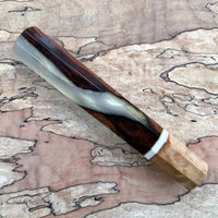 Custom Japanese Knife Handle - Rosewood swirl