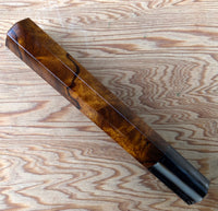 Custom Japanese Knife handle (wa handle) for 240mm - Ironwood burl and horn