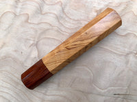 Custom Japanese Knife Handle (Wa Handle) - Wild Olive wood