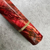 Custom Japanese Knife handle (wa handle) for 240mm - dyed oak burl