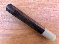 Custom Japanese Knife handle (wa handle) for 240mm - Curly Siamese Rosewood and blonde horn
