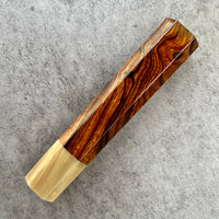 Custom Japanese Knife handle (wa handle) for 210mm : Sonoran desert ironwood and blonde horn