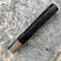 Custom Japanese Knife Handle - Royal Ebony and marbled horn