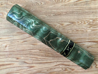 Custom Japanese Knife handle (wa handle) for 165-210 mm - Green dyed quilted maple