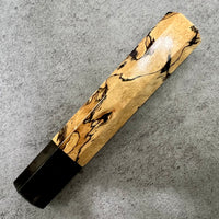 Custom Japanese Knife handle (wa handle) for 210mm - Spalted Tamarind and horn