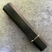 Custom Japanese Knife handle (wa handle) for 240mm - Carbon fiber and nickel- silver