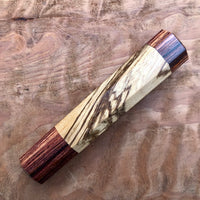 Custom Japanese Knife handle (wa handle) for 165-210mm - Zebrawood and cocobolo