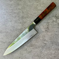 Custom Hatsukokoro Komorebi B2 Gyuto 210mm - Desert ironwood burl and horn