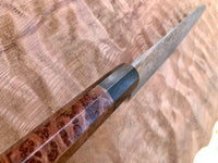 Shiro Kamo Black Damascus SG2 Gyuto Chef Knife 210mm - Redwood burl
