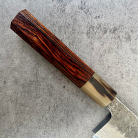 Custom Hatsukokoro Inazuma Aogami Super Bunka 175 mm - Cocobolo and horn