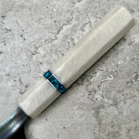 Custom Yu Kurosaki Gekko HAP40 Gyuto 210mm - White pearl and turquoise