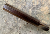 Custom Japanese Knife handle (wa handle) for 240mm - Straight grain Brazilian Rosewood and marbled horn