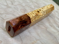 Custom Japanese Knife handle (wa handle) - Yellow Cedar Burl