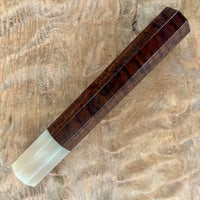 Custom Japanese Knife handle (wa handle) for 180-210mm : Ringed Gidgee and blonde horn