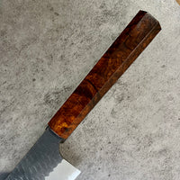 Custom Nigara Hamono SG2 Kurouchi Tsuchime Kiritsuke 240 mm - Ironwood burl