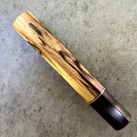 Custom Japanese Knife handle (wa handle) for 165-210mm: Spalted Sycamore and African Blackwood