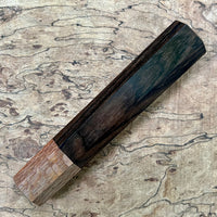 Custom Japanese Knife handle (wa handle) for 165-210mm - ziricote and leopard wood