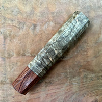 Custom Japanese Knife handle (wa handle) for 165-210mm - Myrtle burl and rosewood