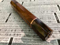 Custom Japanese Knife handle (wa handle) for 240mm - Curly Siamese Rosewood and blonde horn