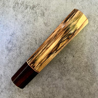 Custom Japanese Knife handle (wa handle) for 165-210mm: Spalted Sycamore and African Blackwood