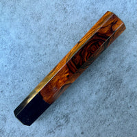 Custom Japanese Knife handle (wa handle) for 240mm - Sonoran desert ironwood and horn