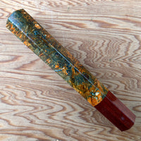 Custom Japanese Knife handle (wa handle) for 165-210mm - Dyed box elder burl