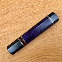 Custom Japanese Knife handle (wa handle) - Dyed purple with micarta