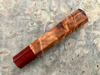Custom Japanese Knife handle (wa handle) for 165-210mm : Maple burl and bloodwood