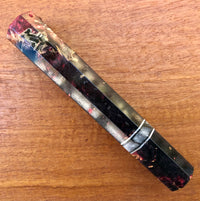 Custom Japanese Knife handle (wa handle) for 165-210mm : Black and Red Box Elder