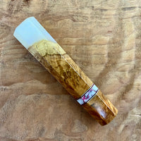 Custom Japanese Knife handle (wa handle) for 210mm - hybrid burl