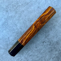 Custom Japanese Knife handle (wa handle) for 165-210mm: Sonoran desert ironwood and horn
