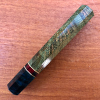 Custom Japanese Knife handle (wa handle) for 240mm - Black Ash and maple burl